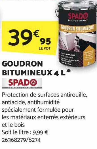 Goudron Bitumineux 4l Spado