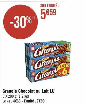 Granola Chocolat Au Lait Lu