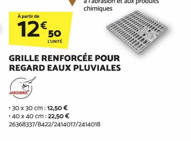 grille renforcée pour regard eaux pluviales