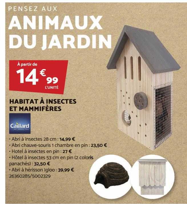 habitat à insectes et mammifères caillard