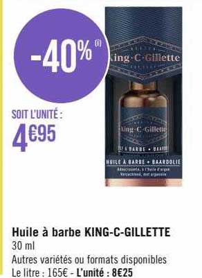 Huile à Barbe King-c-gillette