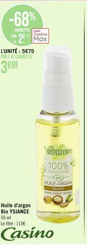 huile d'argan bio ysiance