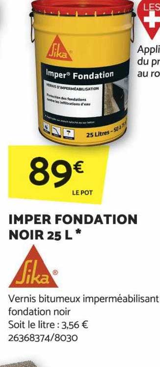 imper fondation noir 25l sika