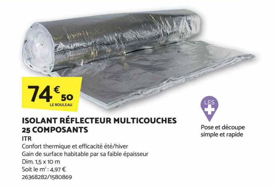 isolant réflecteur multicouches 25 composants itr