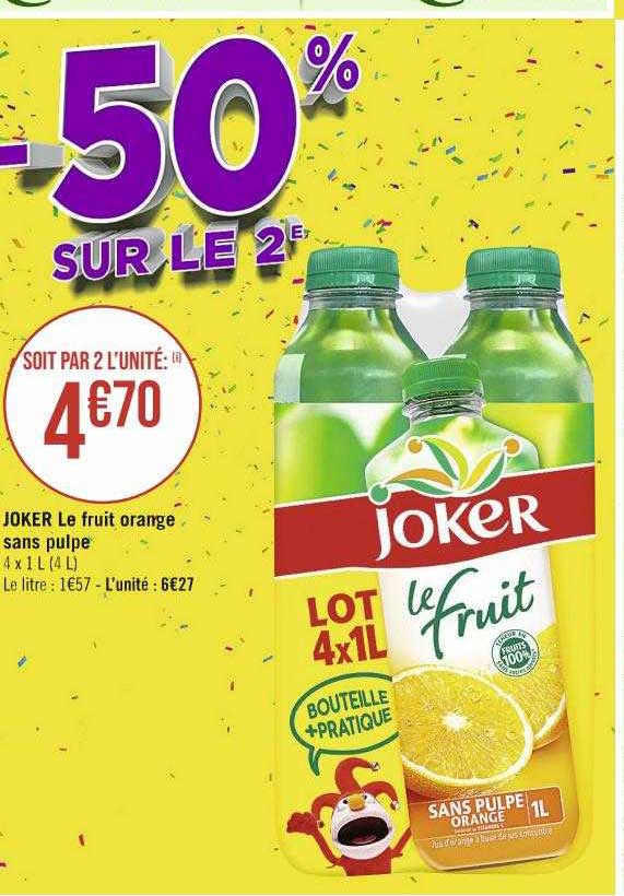 Joker Le Fruit Orange Sans Pulpe