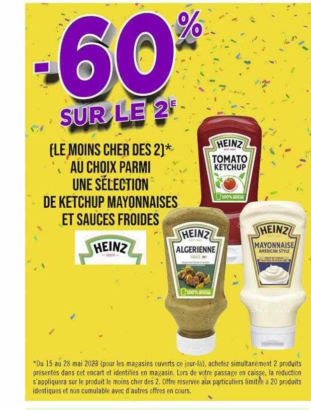 ketchup mayonnaises et sauces froides heinz