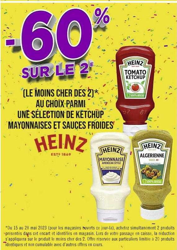 ketchup mayonnaises et sauces froides heinz