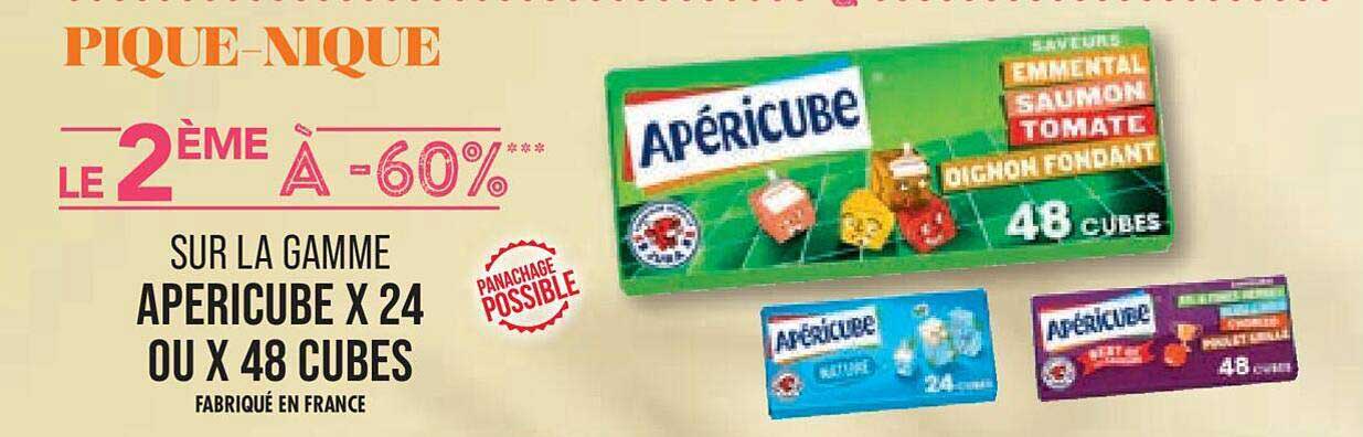 la gamme apéricube x24 ou x48 cubes