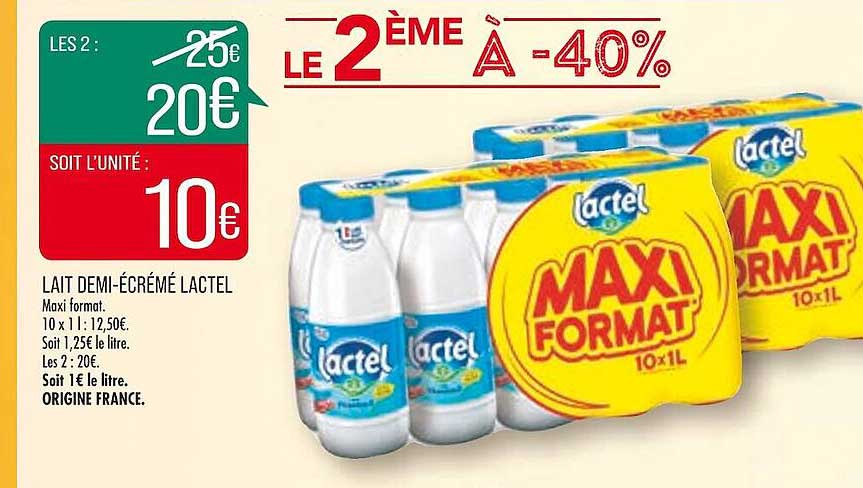lait demi-écrémé lactel