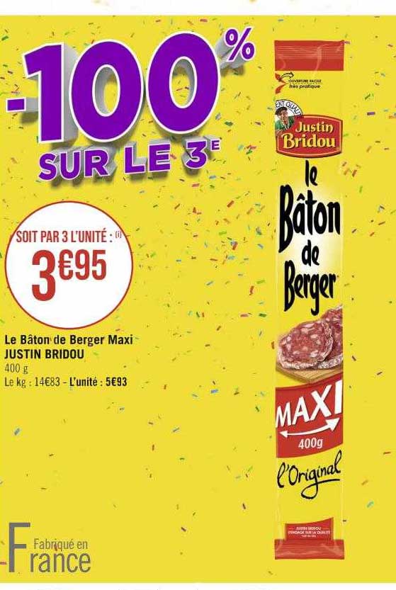 le bâton de berger maxi justin bridou