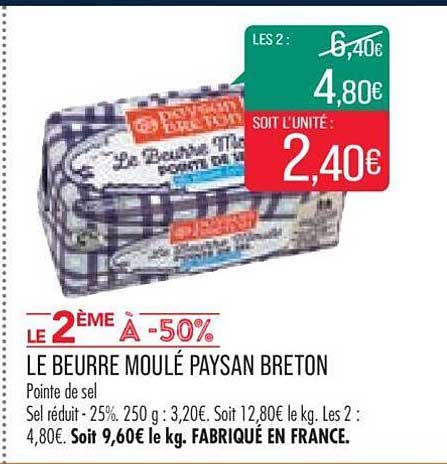 le beurre moulé paysan breton