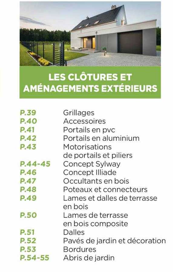 les clôtures et aménagements extérieurs