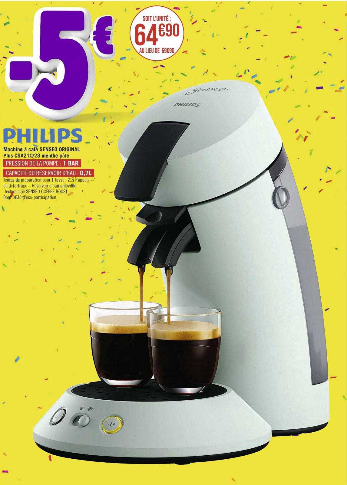machines à café senseo original plus csa210-23 menthe pâle philips