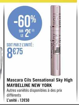 mascara cils sensation sky high maybelline new york