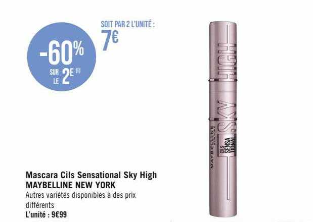 mascara cils sensational sky high maybelline new york