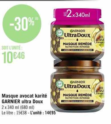 Masque Avocat Karité Garnier Ultra Doux