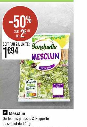 mesclun ou jeunes pousses & roquette