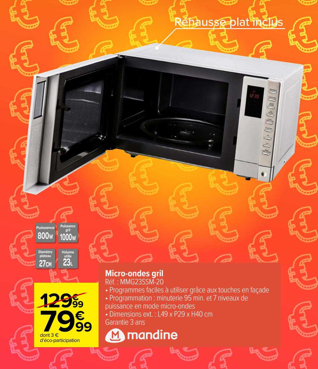 micro-ondes gril mandine