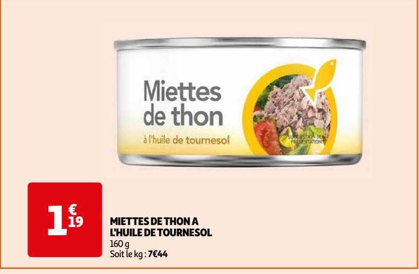 Miettes De Thon à L'huile De Tournesol