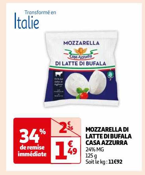 Mozzarella Di Latte Di Bufala Casa Azzurra
