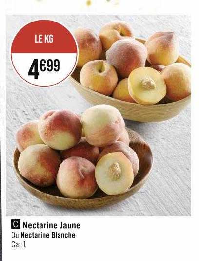 Nectarine Jaune Ou Nectarine Blanche