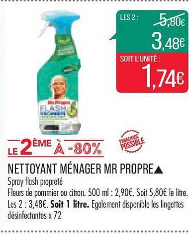 nettoyant ménager mr propre