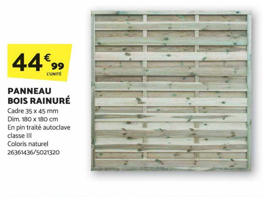 panneau bois rainuré