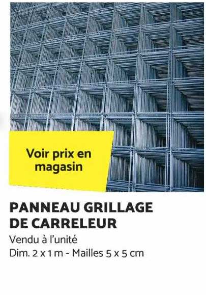 panneau grillage de carreleur