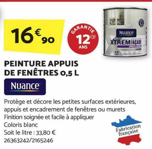 peinture appuis de fenêtres 0,5l nuance