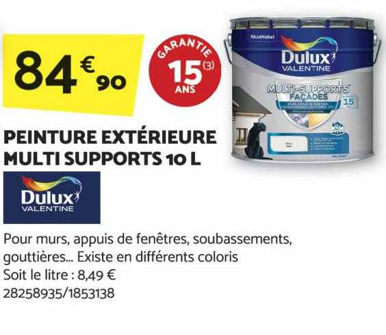 Peinture Extérieure Multi Supports 10l Dulux Valentine