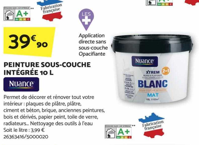 peinture sous-couche intégrée 10l nuance