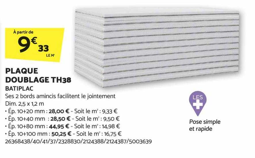 plaque doublage th38