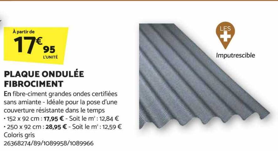 Plaque Ondulée Fibrociment