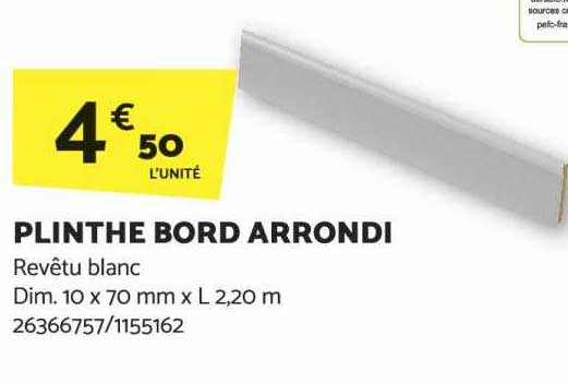 plinthe bord arrondi