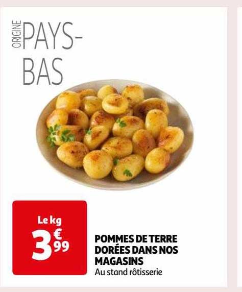 pommes de terre dorées dans nos magasins