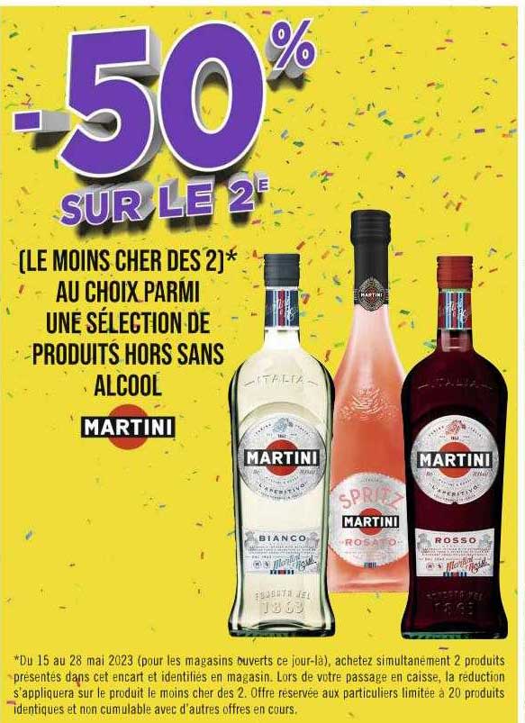 produits hors sans alcool martini