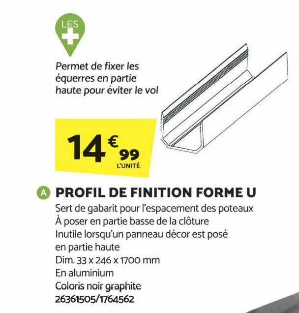 profil de finition forme u