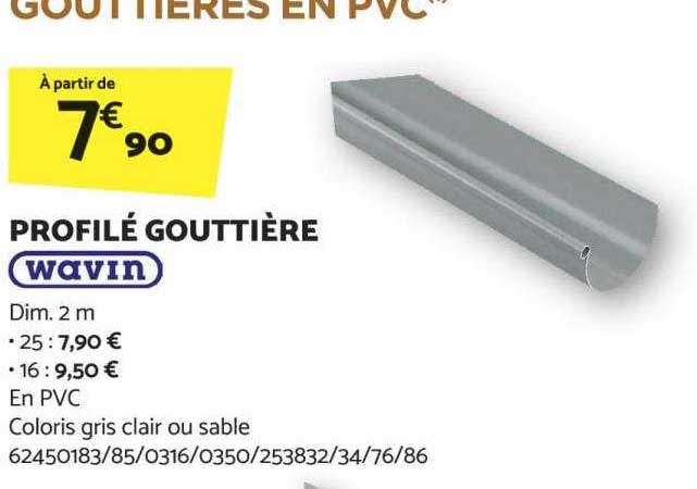 profilé gouttière wavin