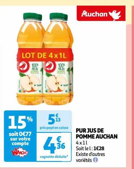 Pur Jus De Pomme Auchan
