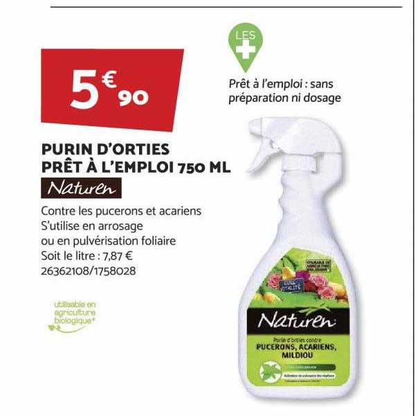 purin d'orties prêt à l'emploi 750ml naturen