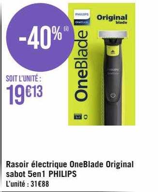 Rasoir électrique OneBlade Original Sabot 5 En 1 Philips