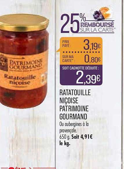 Ratatouille Niçoise Patrimoine Gourmand