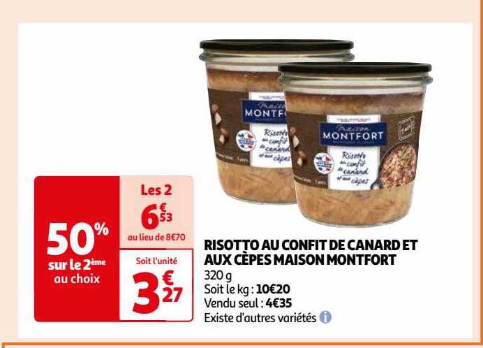 Risotto Au Confit De Canard Et Aux Cèpes Maison Montfort