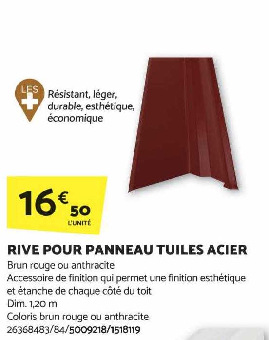 rive pour panneau tuiles acier