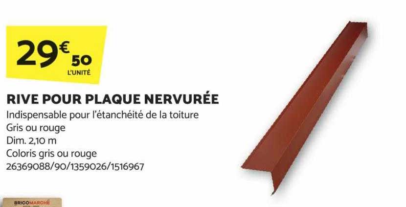 rive pour plaque nervurée