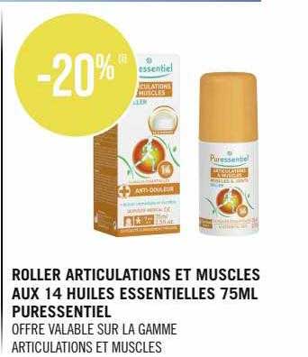 roller articulations et muscles aux 14 huiles essentielles 75ml puressentiel