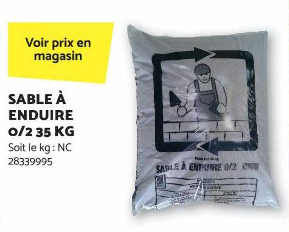 sable à enduire 0-2 35 kg