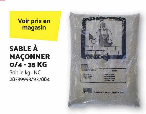 sable à maçonner 0-4 - 35 kg