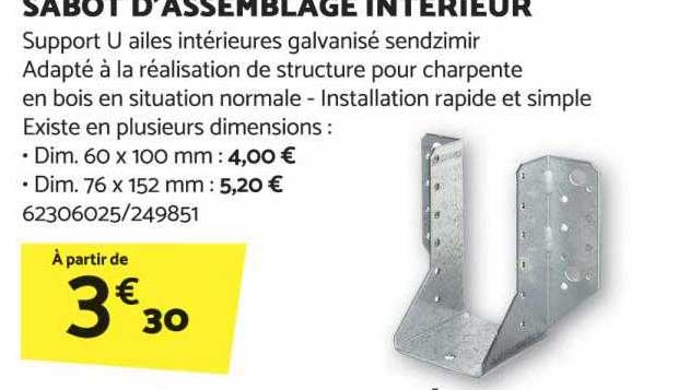 sabot d'assemblage intérieur