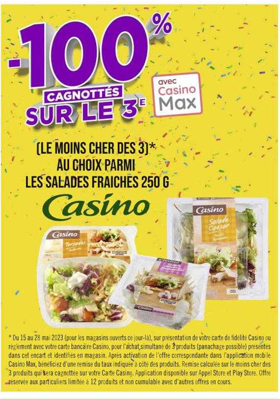 salades fraîches 250g casino